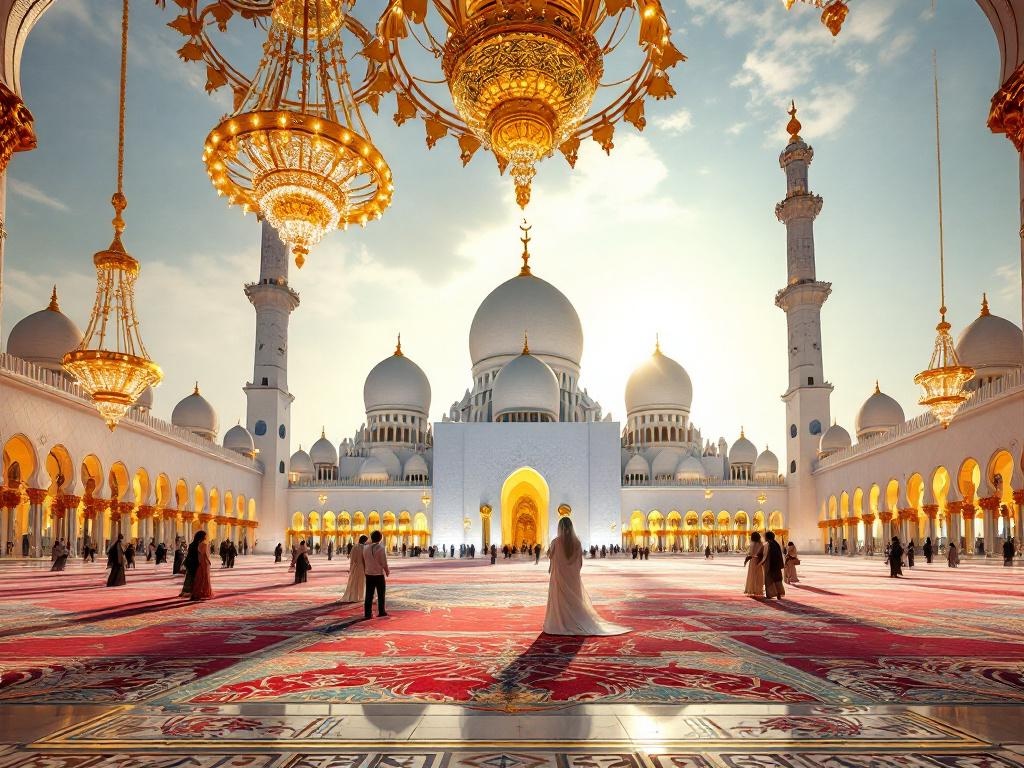 Visiting the Sheikh Zayed Grand Mosque in Abu Dhabi